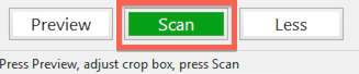 VueScan Screenshot - Scan Button